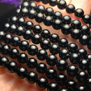 Obsidian Bracelet - Black Obsidian Jewelry - Black Obsidian Beads - Obsidian Jewelry - Black Obsidian Bracelet