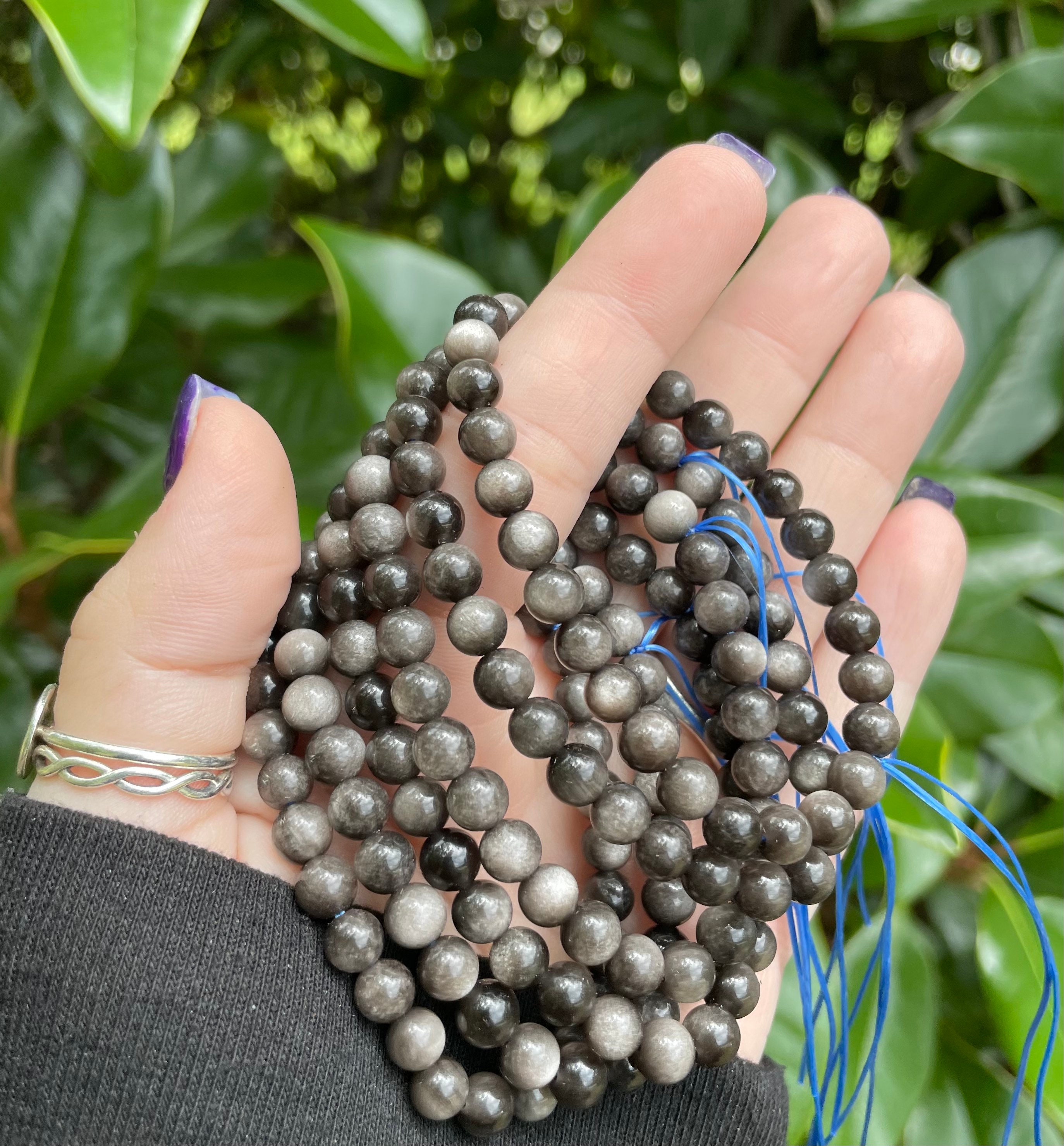 Silver Sheen Obsidian, Silver Sheen Obsidian Bracelet, Qty. 1