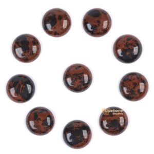 18mm Mahagony obsidian gemstone round cab cabochon 18mm Mahagony obsidian gemstone round cab cabochon
