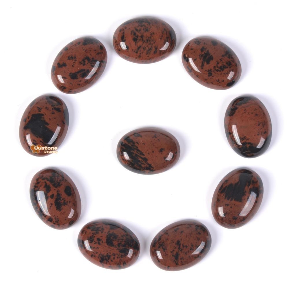 20mm Mahagony Obsidian Oval Cab Cabochon Diy Jewelry Making 20mm Mahagony Obsidian Oval Cab Cabochon Diy Jewelry Making