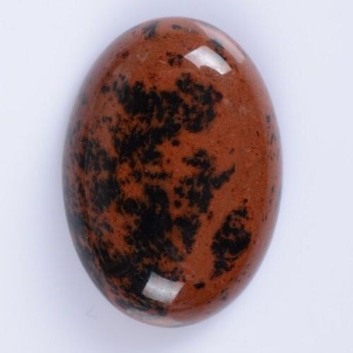 25mm Mahagony Obsidian Oval Flatback Cab Cabochon