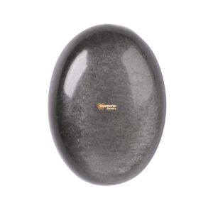 25mm Silver obsidian oval flatback cab cabochon 25mm Silver obsidian oval flatback cab cabochon