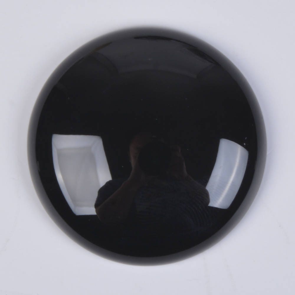 30mm Black Obsidian  Round Flatback Cab Cabochon