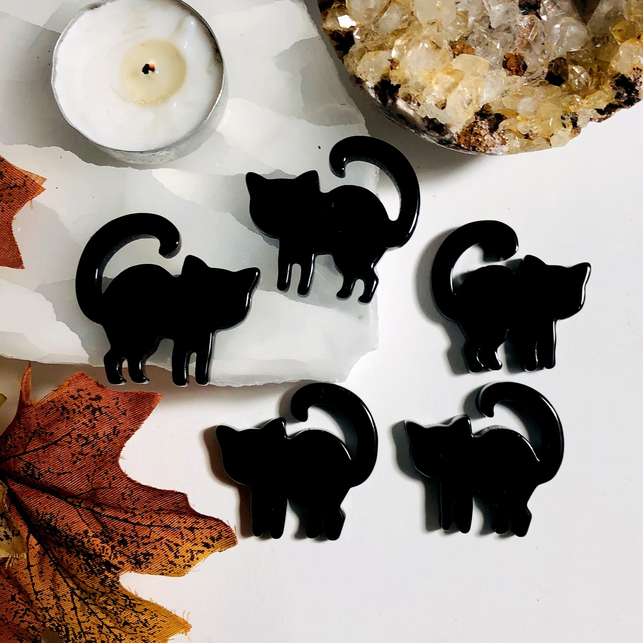 Black Obsidian Cat - Kitty Cabochon