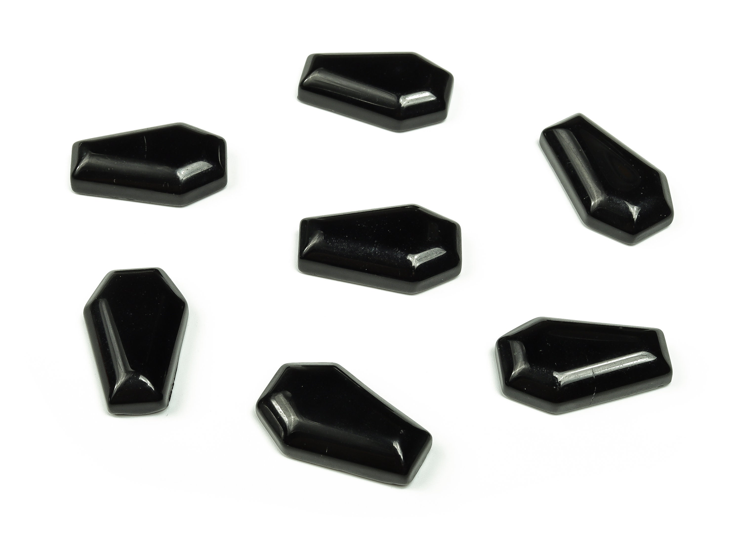 Obsidian Coffin Crystal - Cabochon - Crystal Carving - 3cm Co1012