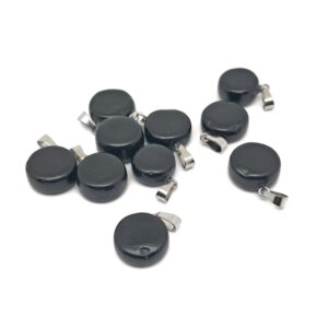 Obsidian Gemstone Flat Round Pendants - Crystal Round Coin - Loose Gemstone - Cabochon Gemstone - Handmade Gemstone Round - Nc1685 Obsidian Gemstone Flat Round Pendants - Crystal Round Coin - Loose Gemstone - Cabochon Gemstone - Handmade Gemstone Round - Nc1685