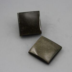 Silver Sheen Obsidian Matching Pair Cabochons Silver Sheen Obsidian Matching Pair Cabochons