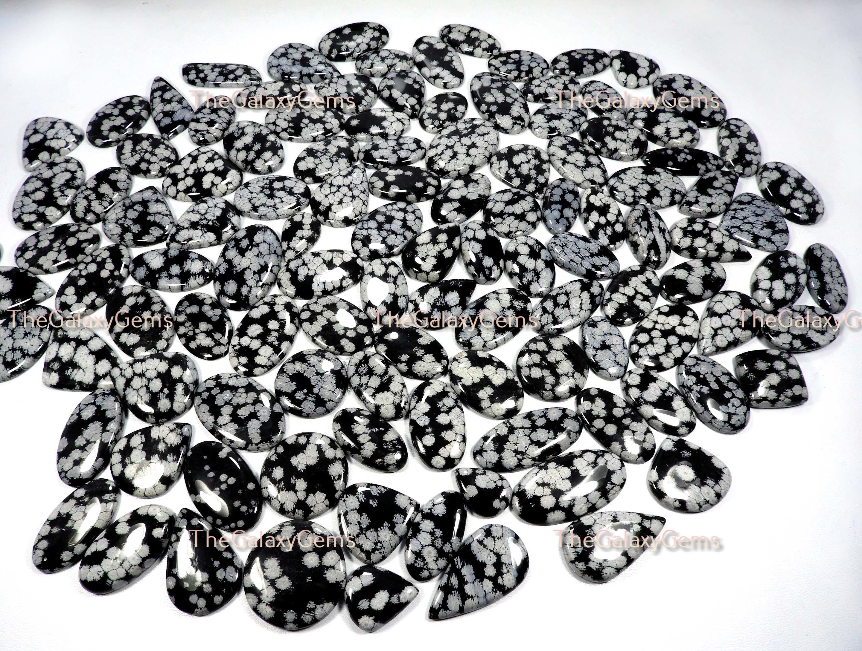 Snow Flake Obsidian Gemstone. White Black Snow Flake Obsidian. Natural Snow Flake Obsidian Cabochon. Snow Flake Bulk Wholesale Lot Upto 1 Kg
