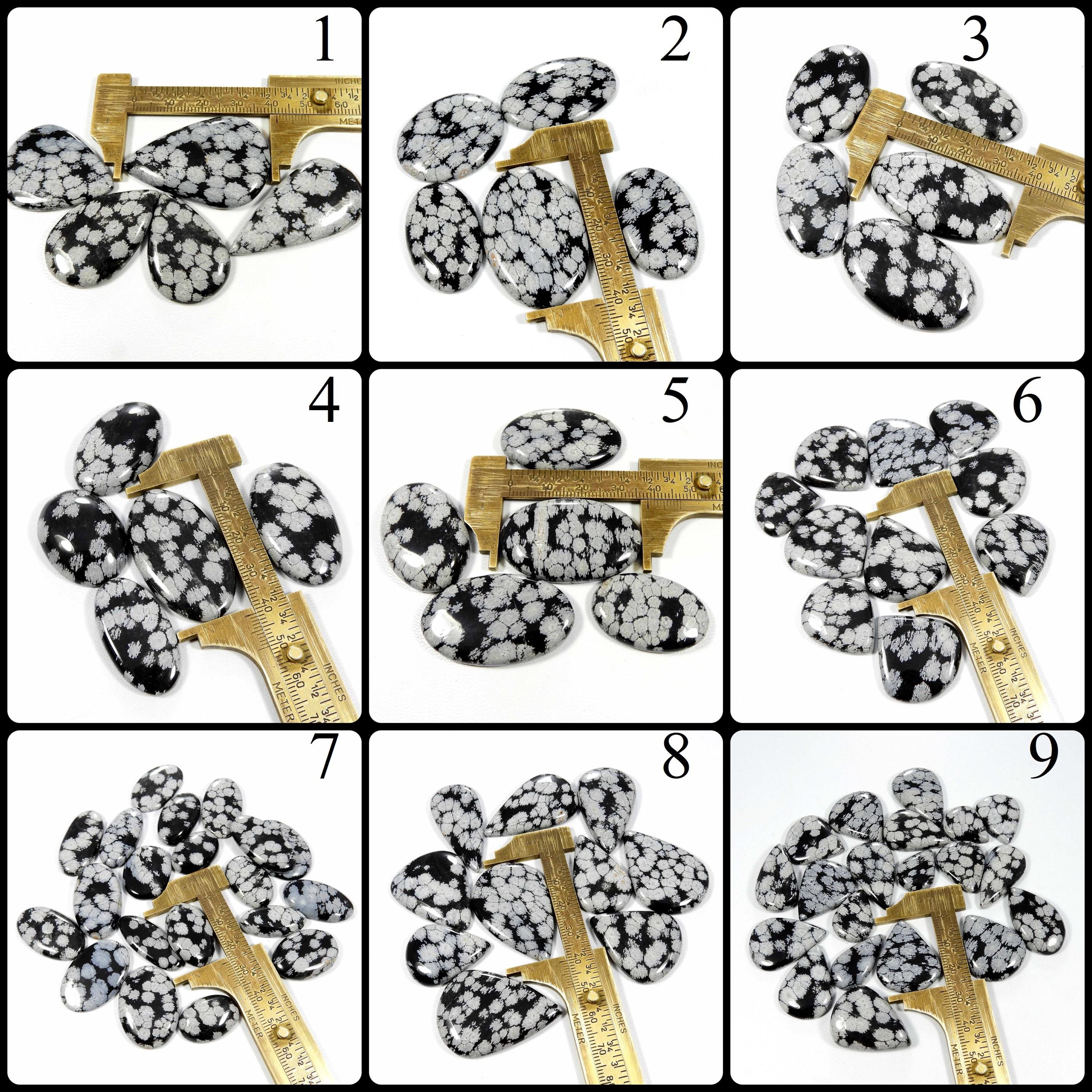White Black Snow Flake. Snow Flake Obsidian Cabochon. Natural Snow Flake Obsidian Gemstone. Wholesale Snow Flake For Jewelry. Sfm-