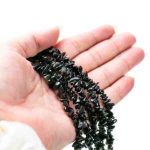 30" Natural Obsidian Crystal Chip Beads 6mm - 8mm - Double Length Strand Gemstone Beads 30" Natural Obsidian Crystal Chip Beads 6mm - 8mm - Double Length Strand Gemstone Beads