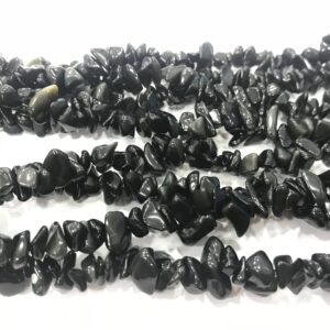 Natural Black Obsidian 5-8mm Chips Genuine Gemstone Nugget Loose Beads 34 inch Jewelry Supply Bracelet Necklace Material Support Wholesale Natural Black Obsidian 5-8mm Chips Genuine Gemstone Nugget Loose Beads 34 inch Jewelry Supply Bracelet Necklace Material Support Wholesale