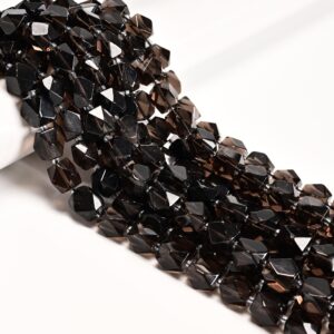 Natural Ice Obsidian Faceted Nugget Chunk Beads Size 10x12mm 15.5" Strand Natural Ice Obsidian Faceted Nugget Chunk Beads Size 10x12mm 15.5" Strand