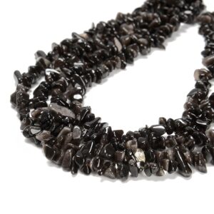 Natural Silver Obsidian Irregular Pebble Nugget Chips Beads Size 7-8mm 32"strand Natural Silver Obsidian Irregular Pebble Nugget Chips Beads Size 7-8mm 32"strand