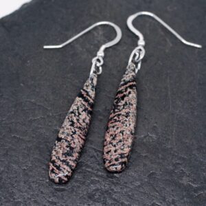 Fireworks - Snowflake Fireworks Obsidian Sterling Silver Earrings