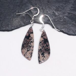 Fireworks - Snowflake Fireworks Obsidian Sterling Silver Earrings