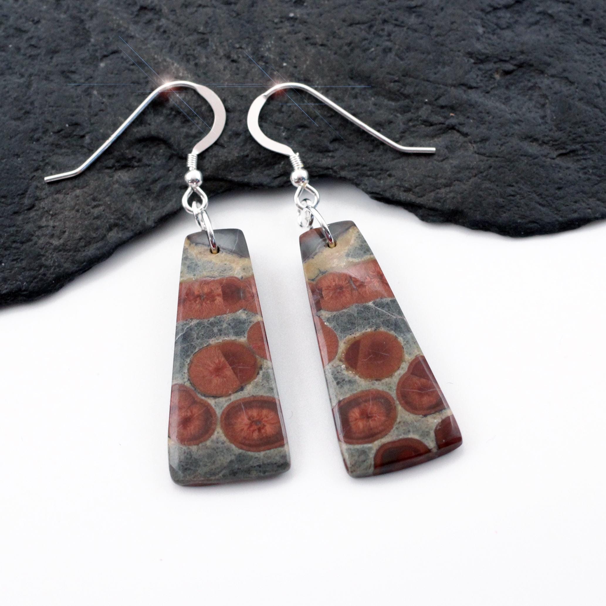 Mahogany Petals- Rare Peanut Obsidian Sterling Silver Earrings Mahogany Petals- Rare Peanut Obsidian Sterling Silver Earrings