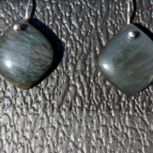 Sheen Obsidian And Sterling Silver Earrings Handmade By Chris Hay