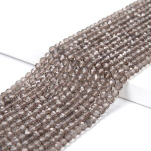 4mm Ice Obsidian Gemstone Natural Grade Aaa Micro Faceted Round Beads 15 Inch Full Strand (80016835-p67)