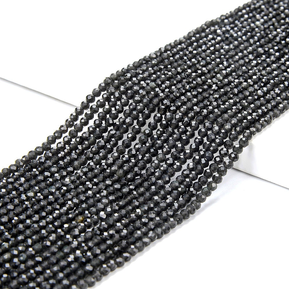 Natural Obsidian Gemstone Grade Aaa 2mm Micro Faceted Round Loose Beads 15 Inch Full Strand (80018168-p93) Natural Obsidian Gemstone Grade Aaa 2mm Micro Faceted Round Loose Beads 15 Inch Full Strand (80018168-p93)