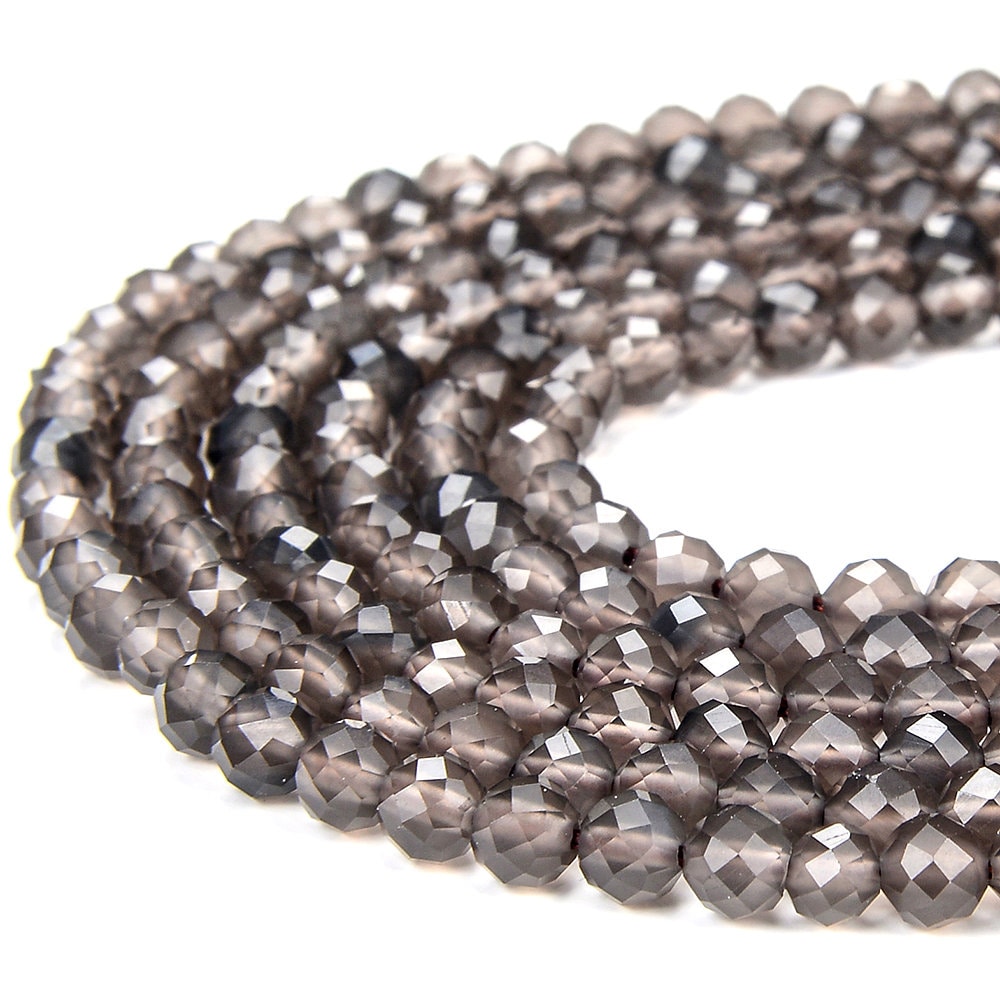 Natural Ice Obsidian Gemstone Grade Aaa Micro Faceted Round 4mm Loose Beads 15 Inch Full Strand (80018260-p100)