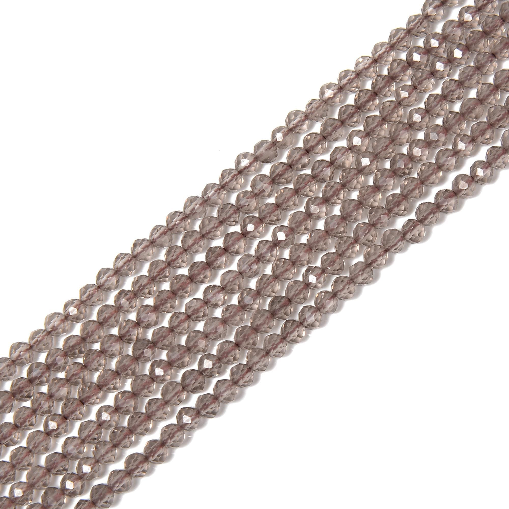 Natural Ice Obsidian Faceted Round Beads Size 2.5mm 15.5'' Strand Natural Ice Obsidian Faceted Round Beads Size 2.5mm 15.5'' Strand