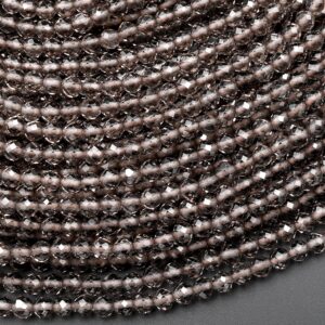 Faceted Natural Ice Obsidian Round Beads 2mm 3mm 4mm Gemstone 15.5" Strand Faceted Natural Ice Obsidian Round Beads 2mm 3mm 4mm Gemstone 15.5" Strand