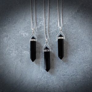 Obsidian Necklace, Black Obsidian Necklace, Genuine Obsidian, Obsidian Crystal, Gemstone Point, Healing Gemstone, Gemstone Appeal, GSA