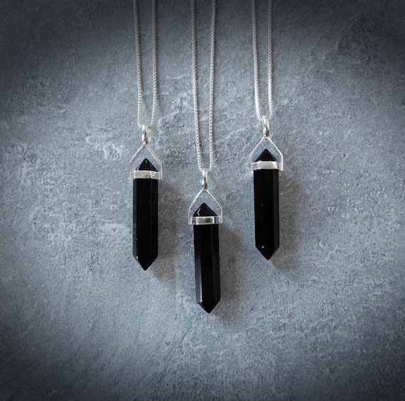 Obsidian Necklace, Black Obsidian Necklace, Genuine Obsidian, Obsidian Crystal, Gemstone Point, Healing Gemstone, Gemstone Appeal, Gsa