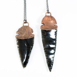 Dragon glass necklace | Obsidian arrowhead necklace |  Dragonglass necklace | Obsidian dragon glass jewelry | Black Arrowhead Necklace