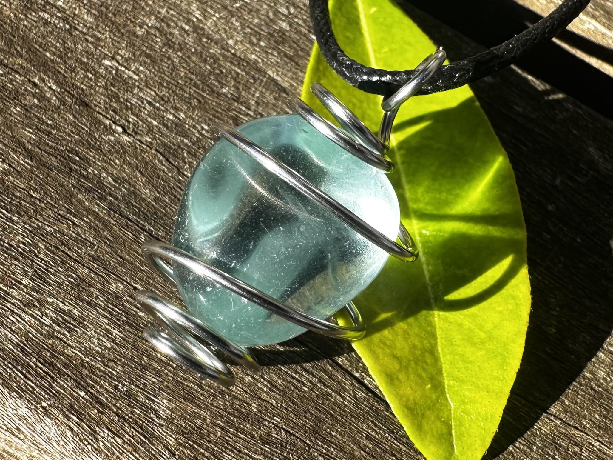 Natural Blue Obsidian Healing Stone Necklace With Positive Healing Energy!
