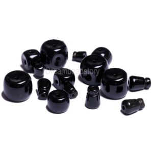 1-20 Sets Diy Mala Beads For Jewelry Making Natural Black Obsidian Gemstone 12 14 16 18 20mm Tibetian Buddhist Guru Beads Sets