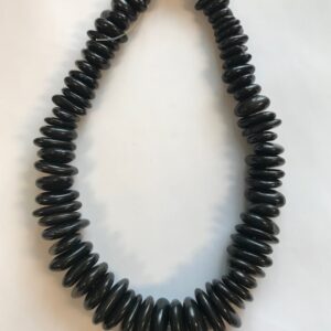obsidian (12-26)x(3-12)mm flat shape graduated Gemstone Beads-~ -15 inch strand
