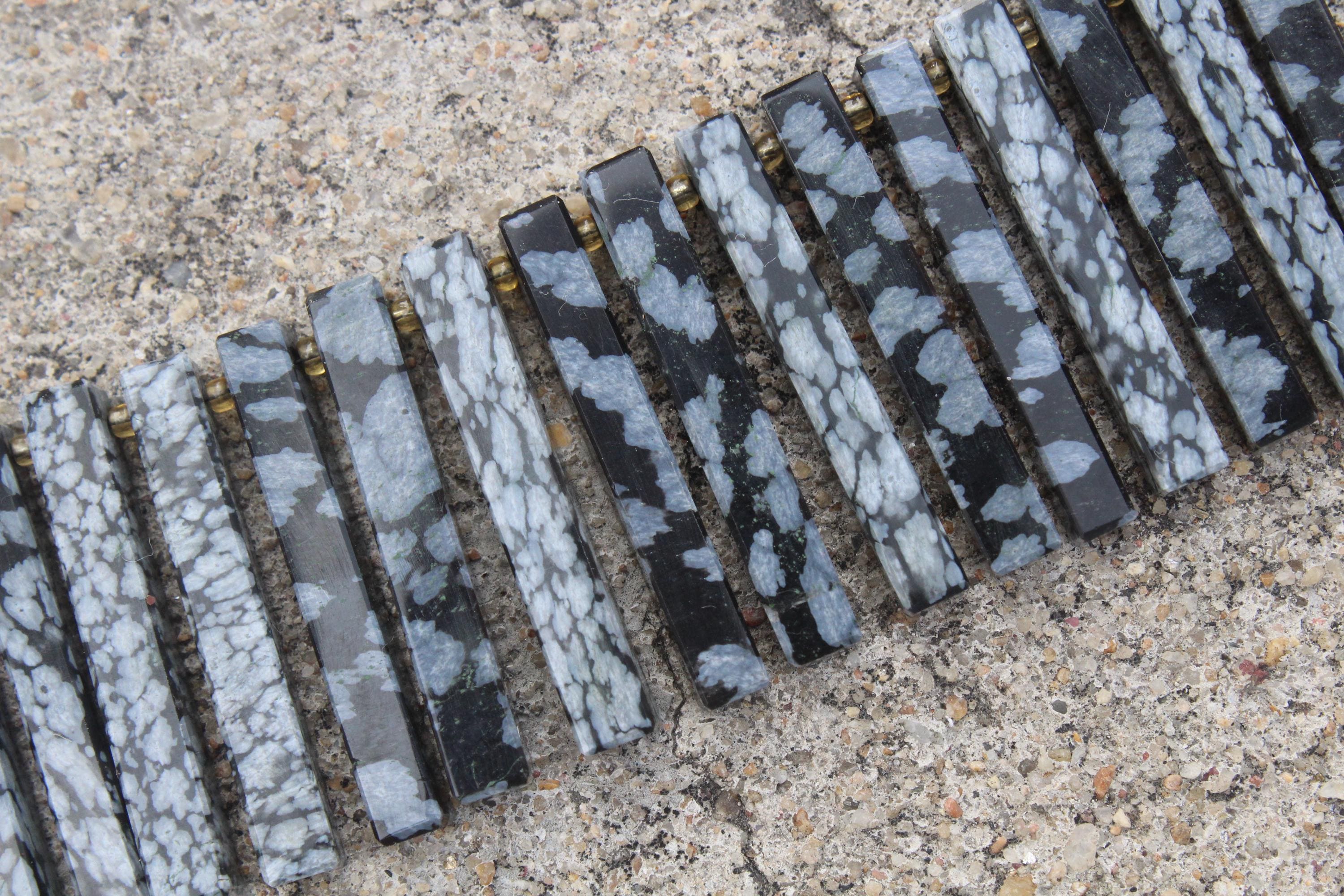 Obsidian Gemstone Smooth Briolette Beads | 8-piece Cuboid | Size- 35 Mm | Jewelry Setting (c746)