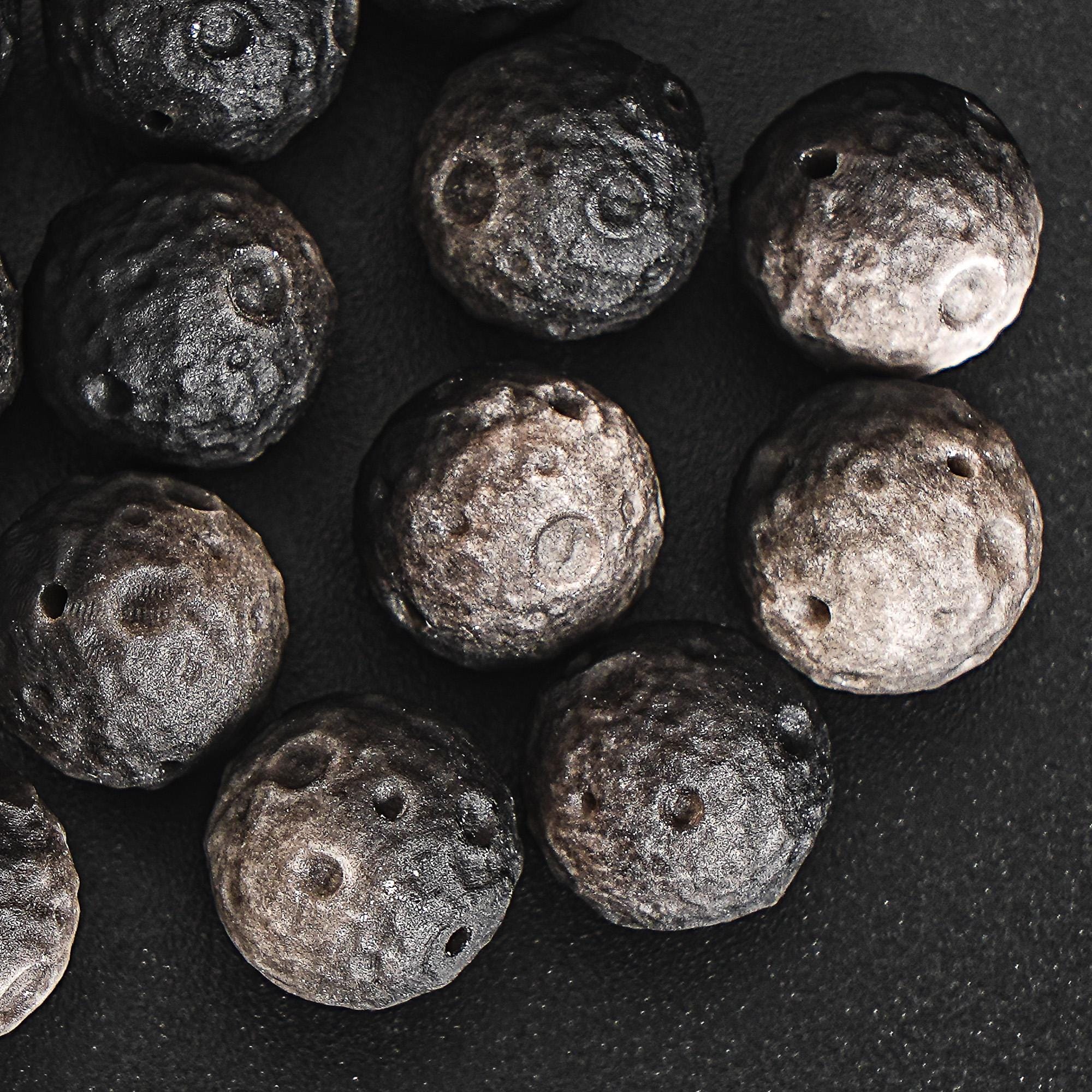 Natural Black Grey Silver Moon Ball Silver Sheen Obsidian Meteorite Center Drilled Gemstone Beads Natural Black Grey Silver Moon Ball Silver Sheen Obsidian Meteorite Center Drilled Gemstone Beads