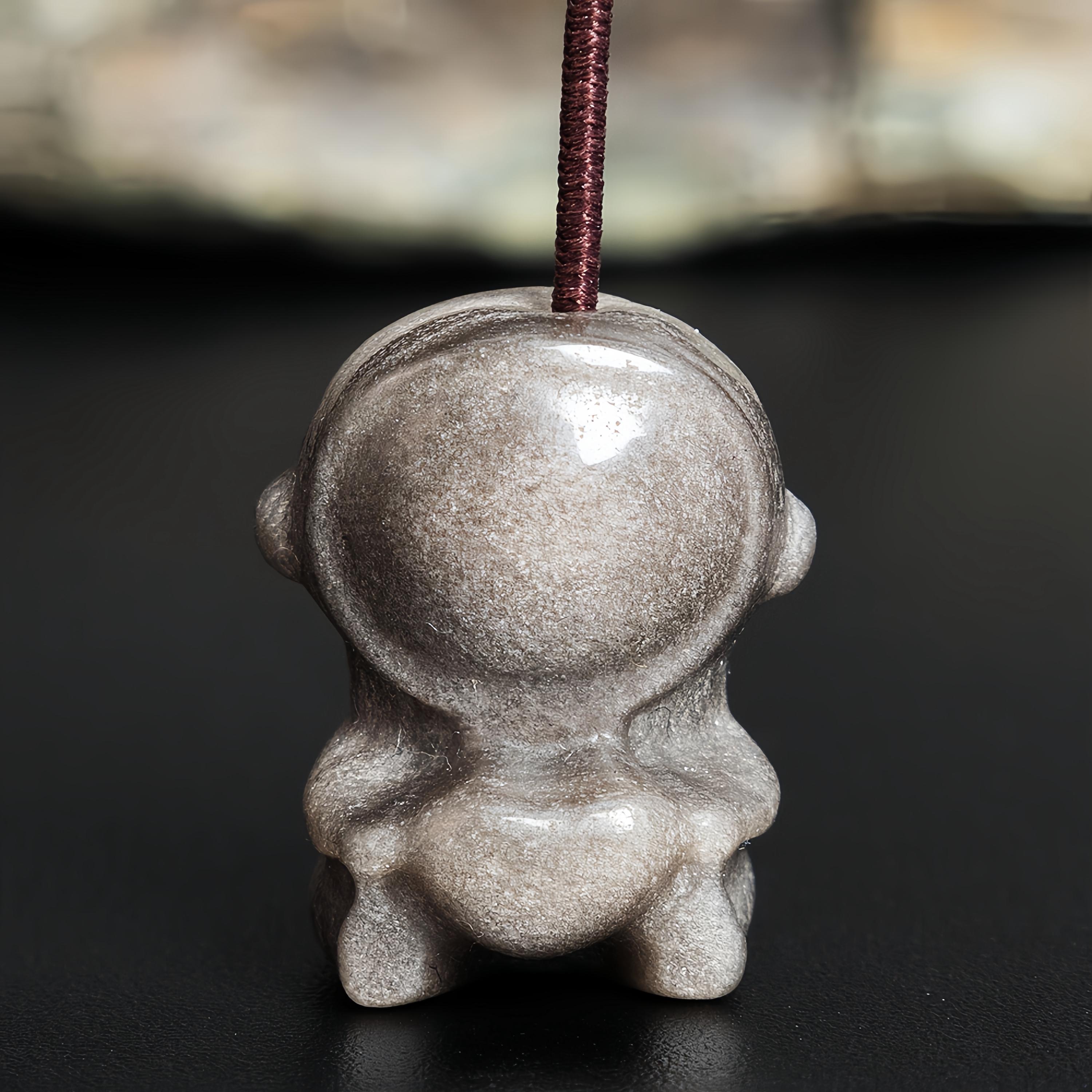 Genuine Natural Silver Obsidian Astronaut Pendant Grade Aa Gemstone Obsidian Pendant (5 Pcs)