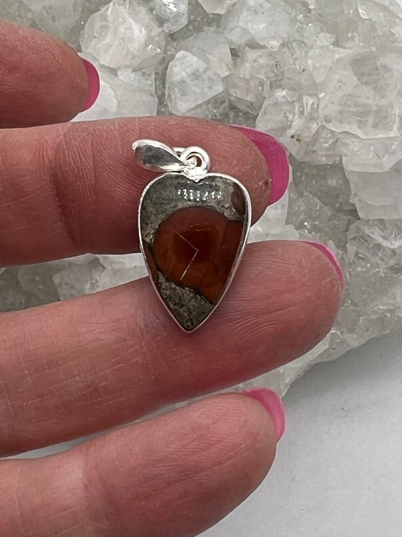 Petite Peanut Obsidian Heart Pendant
