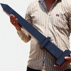 740mm Black Obsidian Crystal Obelisk Tower: Healing Energy Gemstone