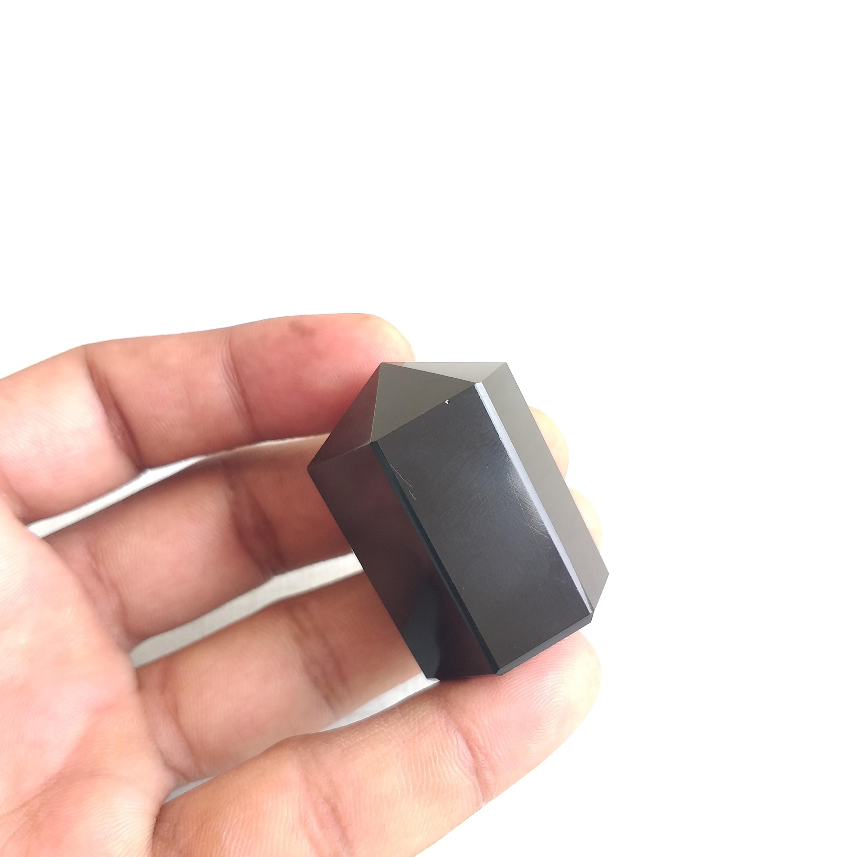 Aaa Quality Black Obsidian Tower - Handmade - Healing Crystal - Polished (47.3 Gram, 1.5''