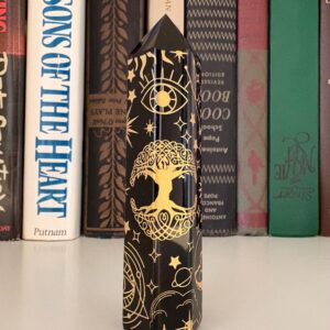 Black Obsidian point tower with pattern