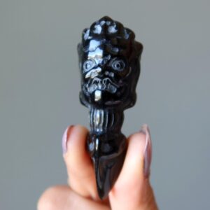 Black Obsidian Wand Protection Ritual Phurba