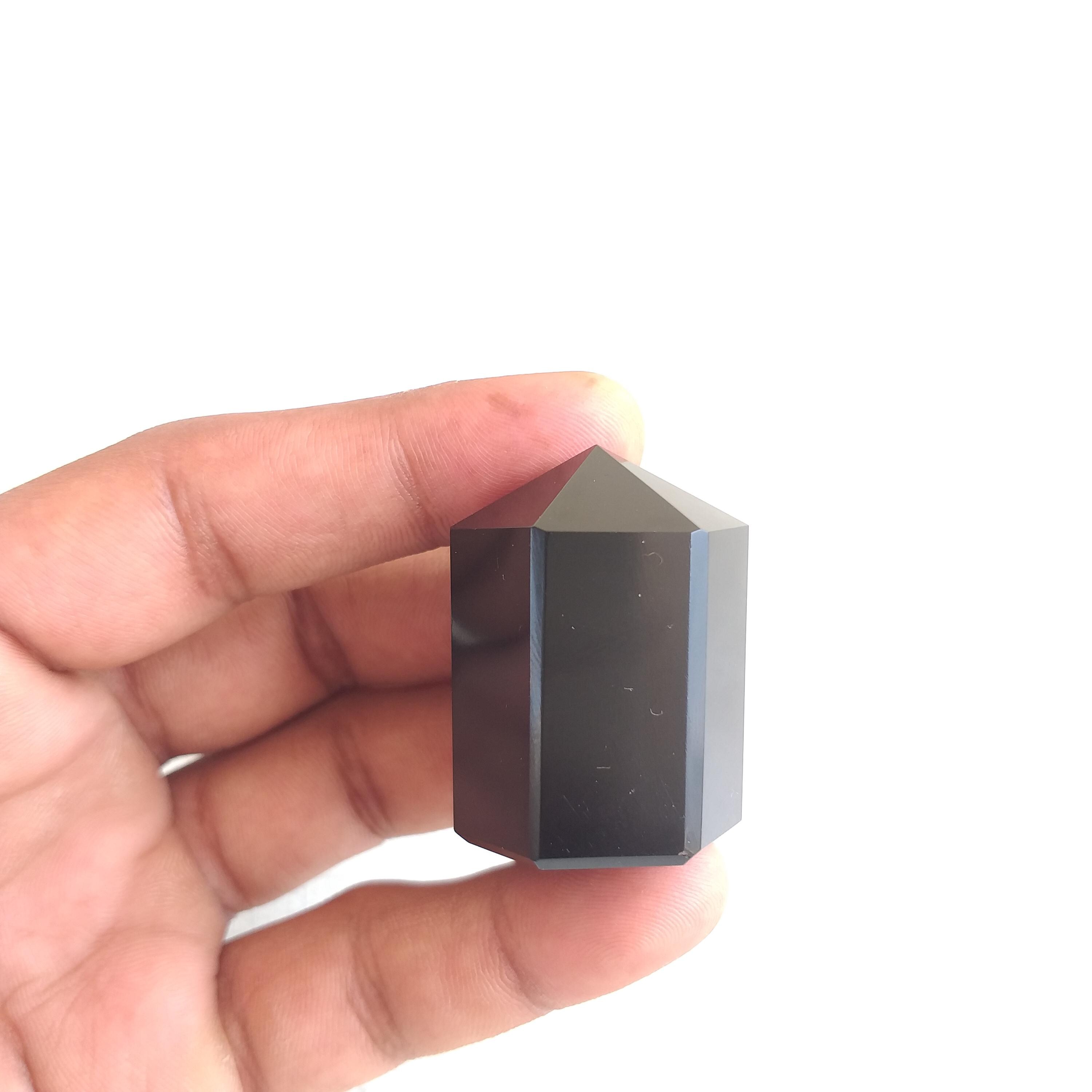 Black Obsidian Tower - Handmade - Aaa Quality - Healing Crystal - Polished (43.7 Gram, 1.5''