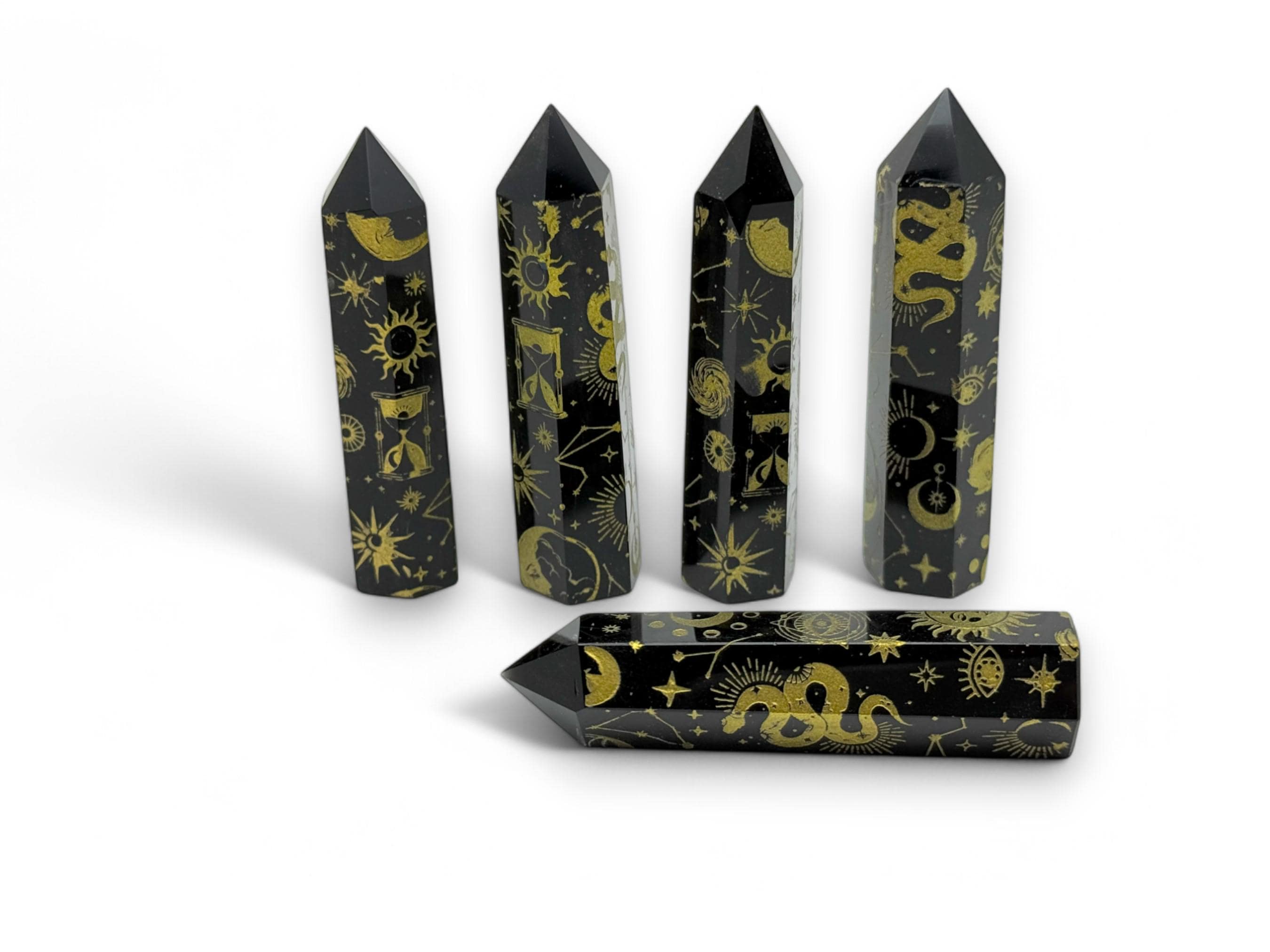 Natural Gold Printed Moon Sun Obsidian Point Crystal – Obelisk Tower Point Crystals – Meditation Gemstone - Gifts - Tw1107 Natural Gold Printed Moon Sun Obsidian Point Crystal – Obelisk Tower Point Crystals – Meditation Gemstone - Gifts - Tw1107