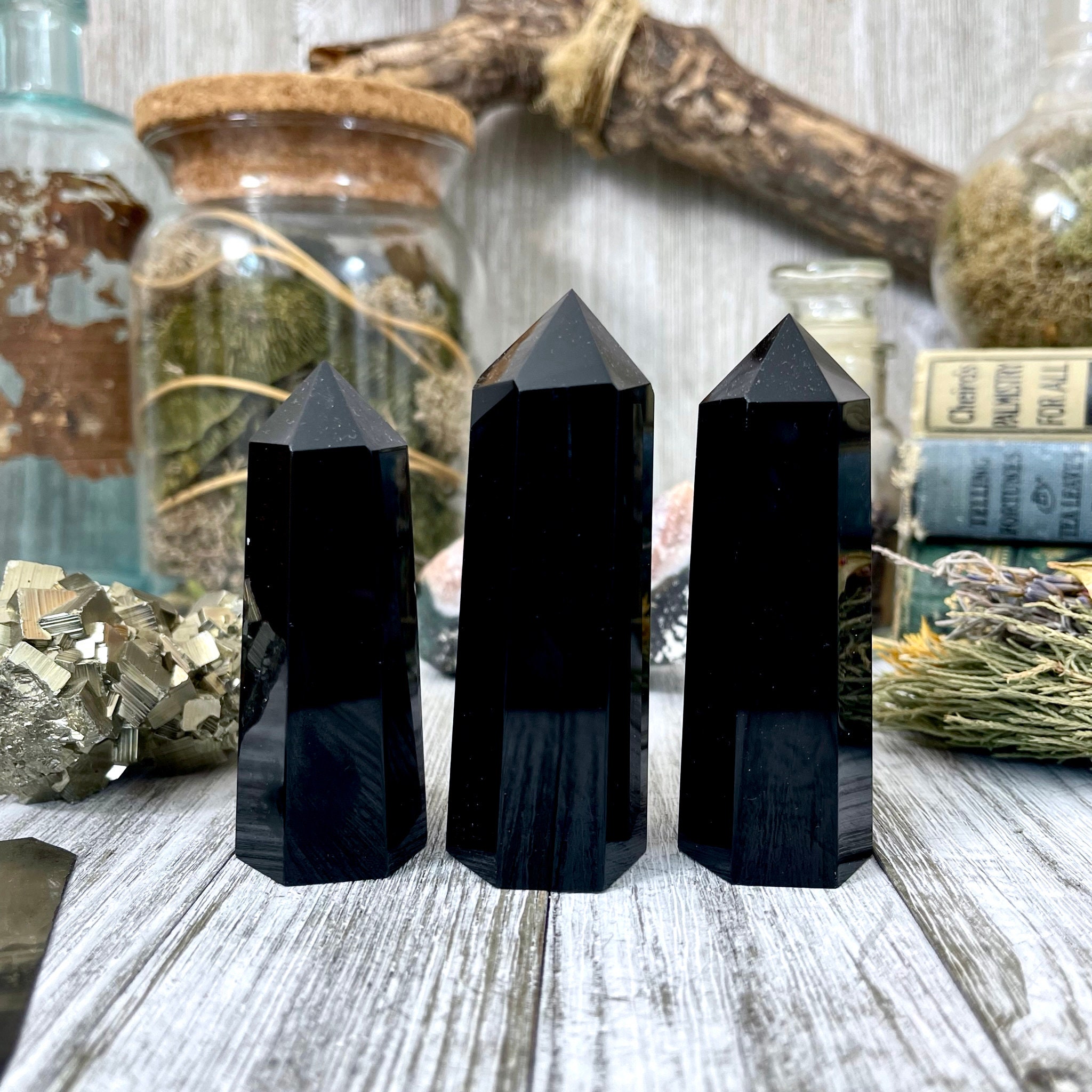 Self Standing Black Obsidian Point / Foxlarkcrystals Self Standing Black Obsidian Point / Foxlarkcrystals