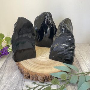Obsidian Tower – Natural Black Obsidian Crystal Point For Protection & Grounding