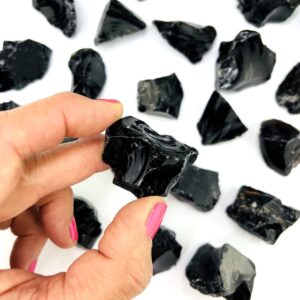 Black Obsidian Natural Stone - Rough Crystal Black Obsidian Natural Stone - Rough Crystal