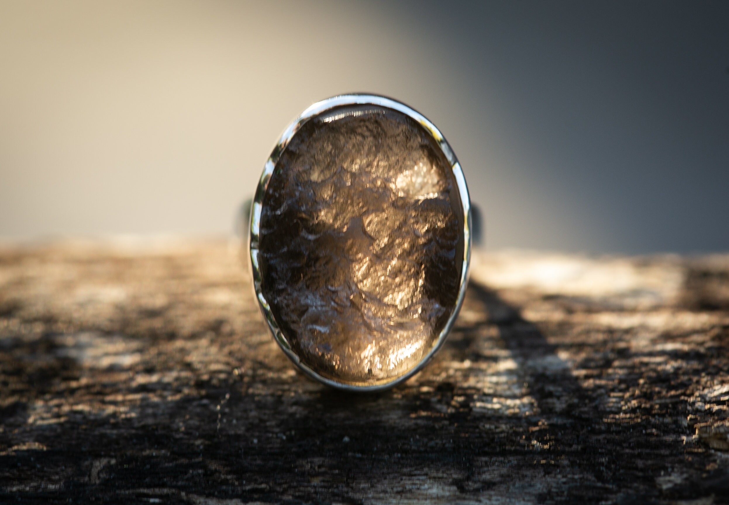 Agni Manitite Ring: Indonesian Obsidian, Sterling Silver (size 8)