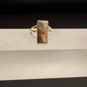 Handcrafted Sterling Silver Peanut Obsidian Ring, Size 8.5