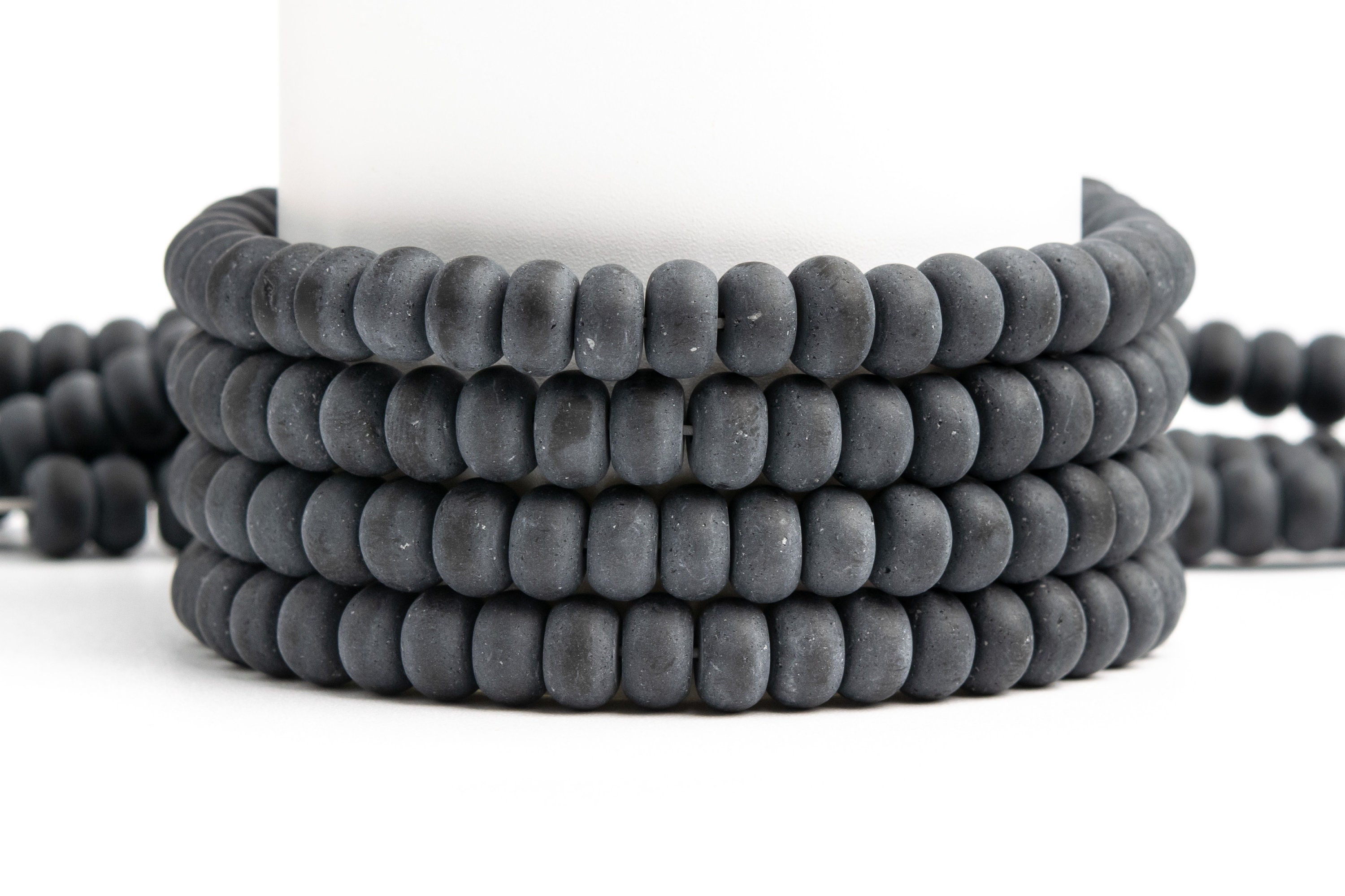 Natural Matte Black Obsidian Gemstone Grade A Rondelle 6x3mm 8x5mm Loose Beads Natural Matte Black Obsidian Gemstone Grade A Rondelle 6x3mm 8x5mm Loose Beads