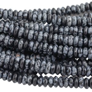 Natural Snow Flake Obsidian, High Quality in Saucer Roundel, 6mm-Full Strand 15.5 inch Strand Smooth Gemstone Beads Thin Roundel Natural Snow Flake Obsidian, High Quality in Saucer Roundel, 6mm-Full Strand 15.5 inch Strand Smooth Gemstone Beads Thin Roundel