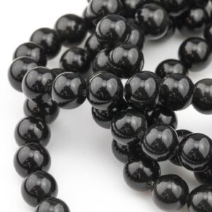 Natural High Quality Black Obsidian Beads , Round, 6mm, 8mm, 10mm, 12mm, 14mm, 16mm Aaa Quality Smooth Gemstone Beads